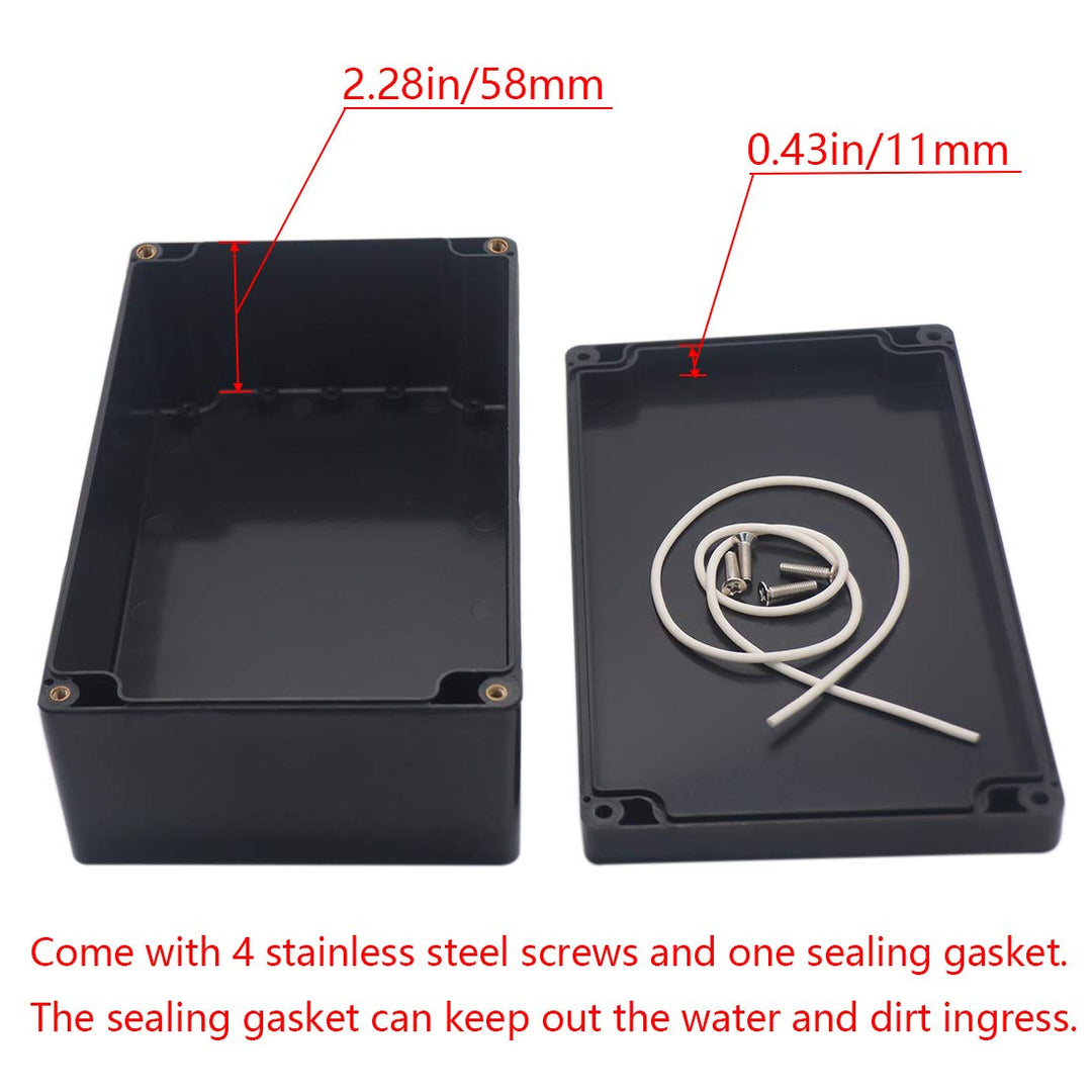 Otdorpatio Project Box ABS Plastic Black Electrical Box