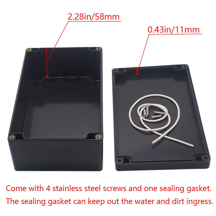 Otdorpatio Project Box ABS Plastic Black Electrical Box