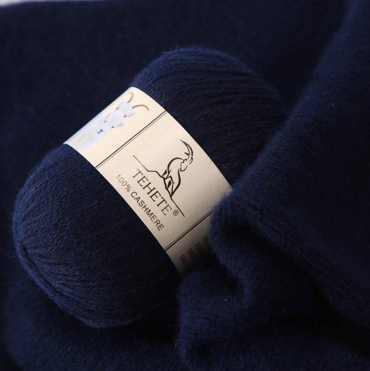 TEHETE 100% Cashmere Yarn for Crocheting 3-Ply Warm Sof