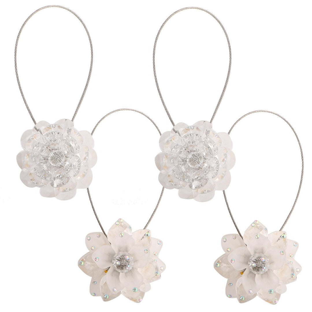 4pc Magnetic Decorative Drape Buckle Holdbacks Curtain Tiebacks Clips