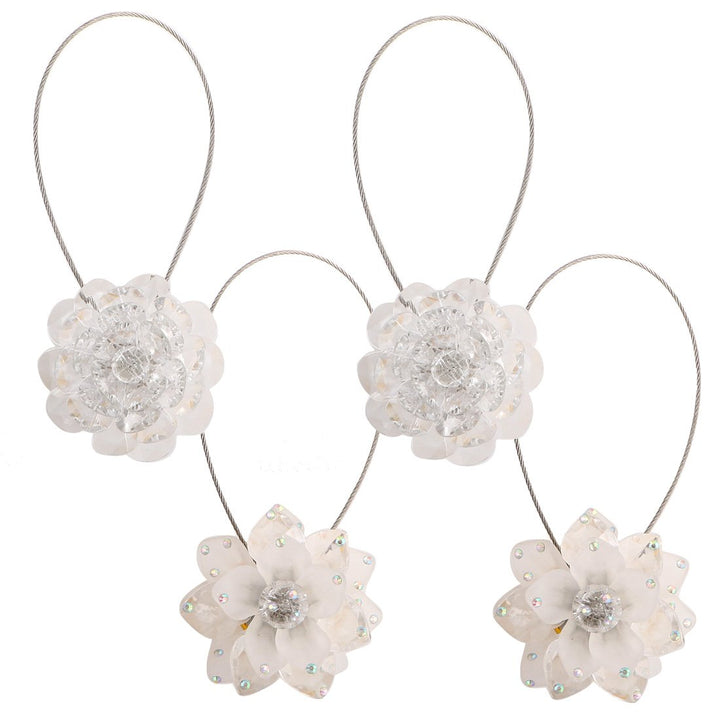 4pc Magnetic Decorative Drape Buckle Holdbacks Curtain Tiebacks Clips
