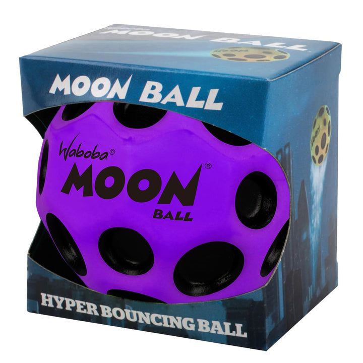 The Original Moon Ball - Hyper Bouncy Ball – Makes Pop Sound When Bounced - All Ages Extreme Bounce &amp; Fun - Perfect for Active Play &amp; Indoor or Outdoor Games - Purple
