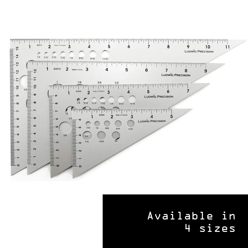 Ludwig Precision 10 30-60-90-Degree Aluminum Drafting Triangle, 83010