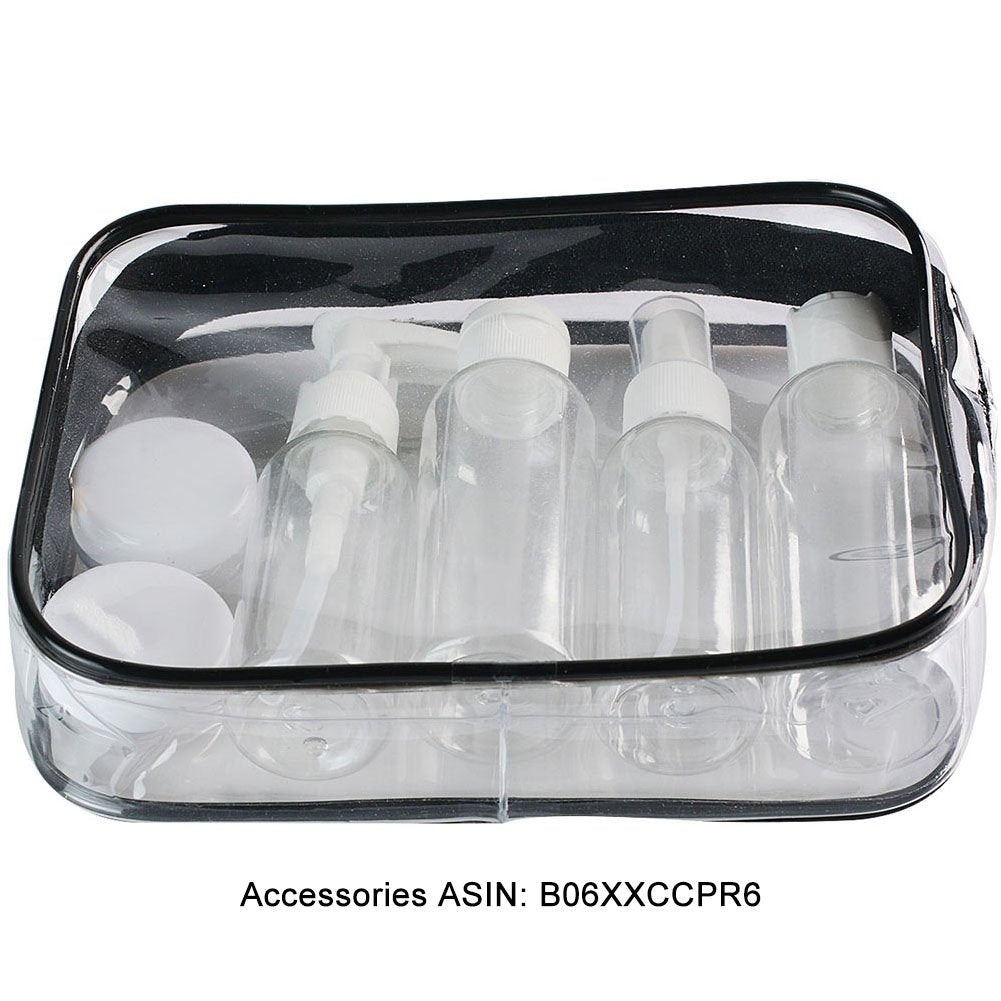 Clear Carry-On Travel Toiletry Bag, TSA Approved 3-1-1 Airline, 1 Quart Sized with Zipper for Men and Women