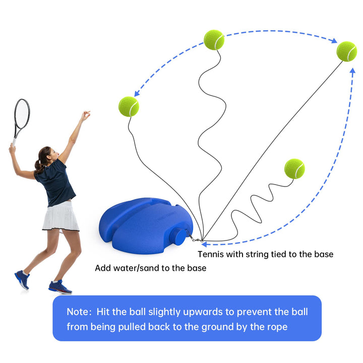 CHEGIF Tennis Trainer Rebound Ball with 2 String Balls, Solo Tennis Training Equipment for Self-Pracitce, Portable Tennis Training Tool, Tennis Rebounder Kit,Suitable for Beginners Sport Exercise