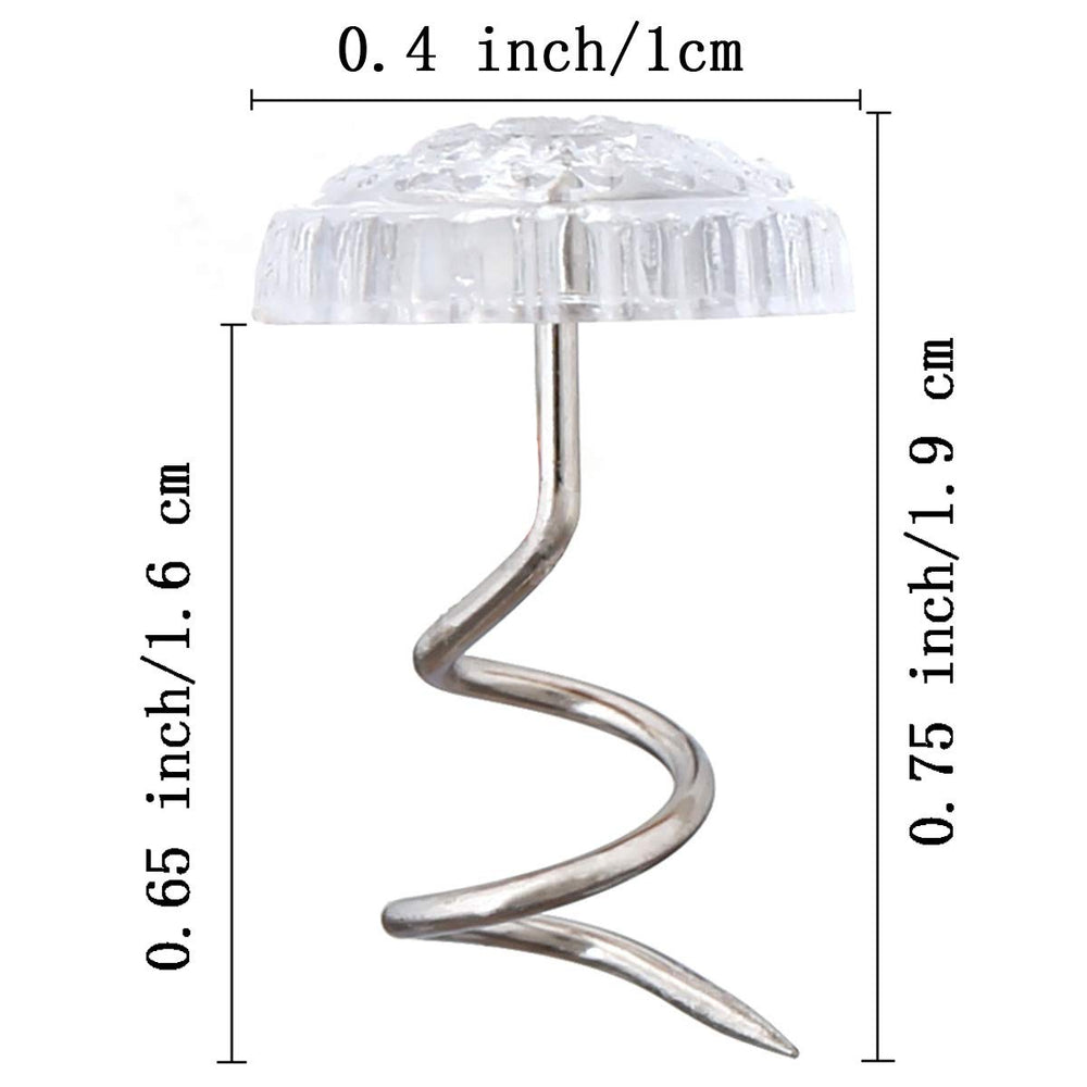 Akstore 60 Pcs Dust Ruffle Pins Bed Skirt Pins Clear He