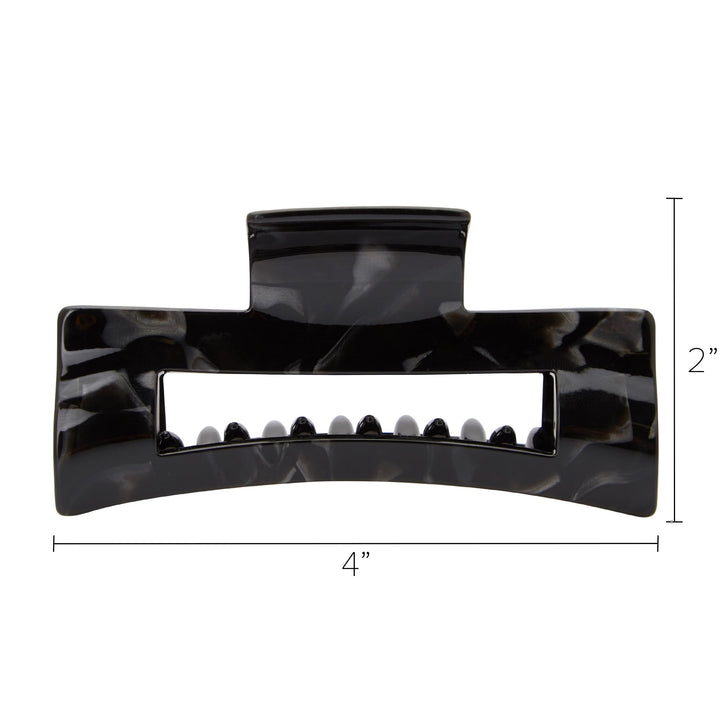 Large Cutout Rectangle Jaw - Nacro Black