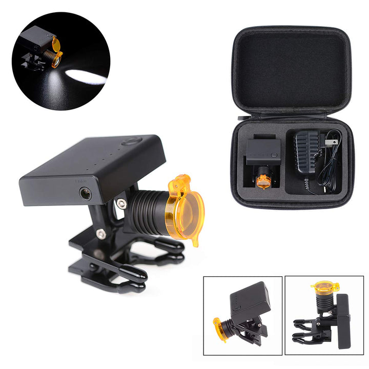 Head 3W for Glasses with Optical Clip-on Type + Storage