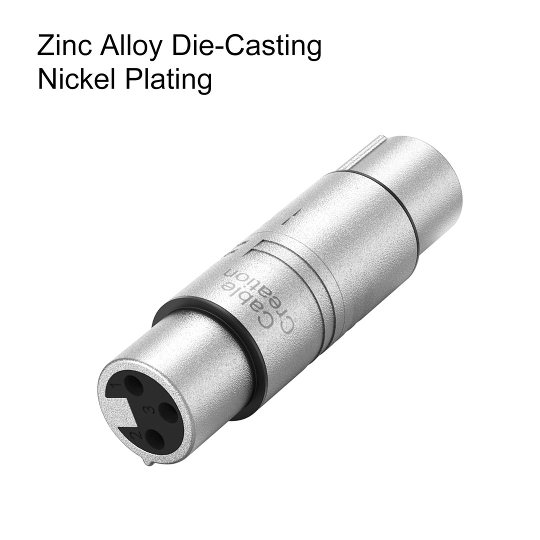 XLR Female to Female, [5-Pack] XLR 3 Pin Female to 3 Pin Female Microphone Line Adapter