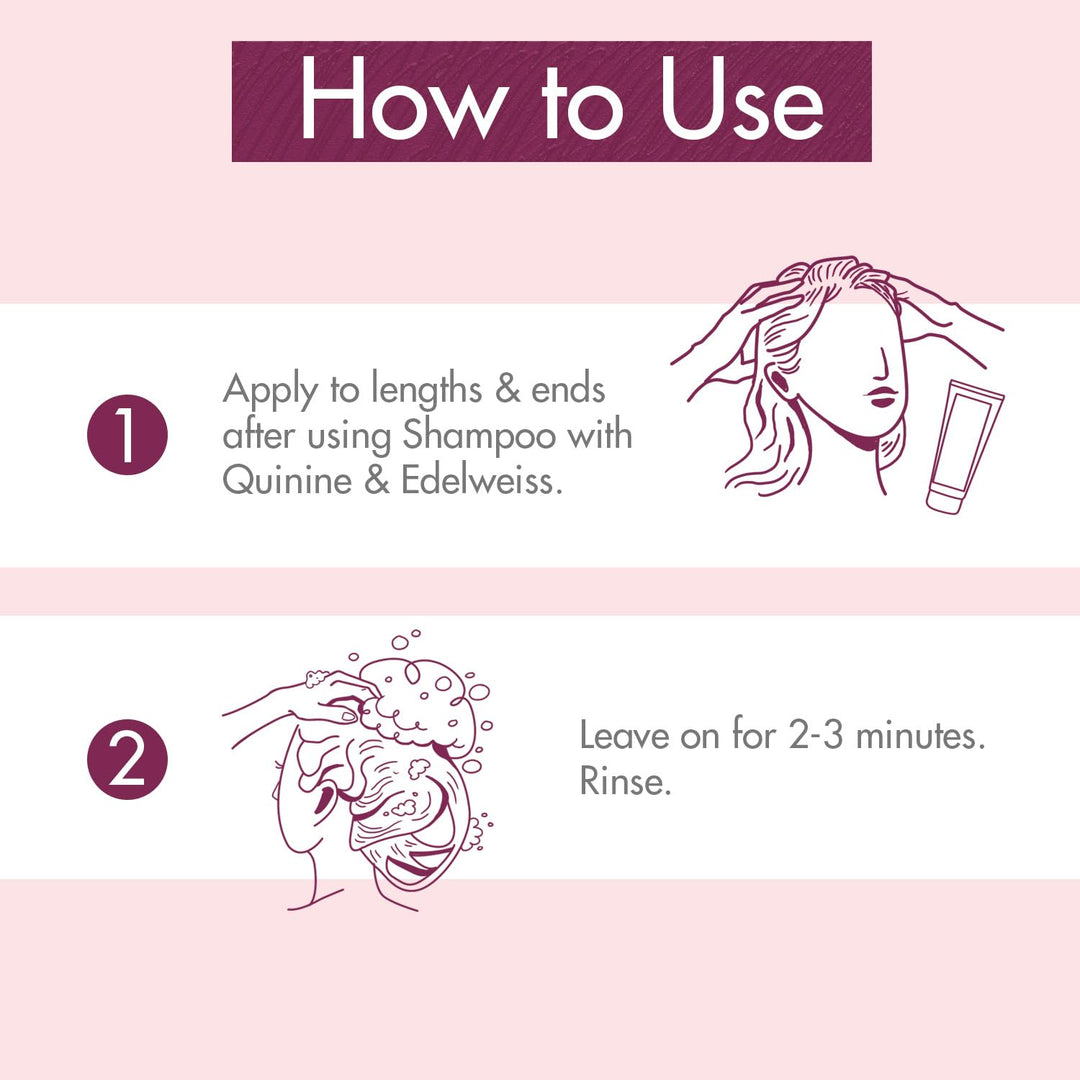 Strengthening Conditioner with Quinine and Edelweiss for Thinning Hair, Supports Thicker, Stronger, Healthier Hair, For Men and Women, Paraben, Silicone and Sulfate Free