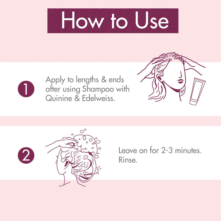 Strengthening Conditioner with Quinine and Edelweiss for Thinning Hair, Supports Thicker, Stronger, Healthier Hair, For Men and Women, Paraben, Silicone and Sulfate Free