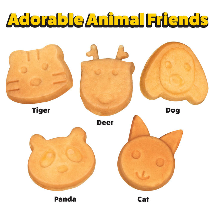 Animal Mini Waffle Maker- Make 7 Different Shaped Pancakes- Includes a Cat Dog Reindeer &amp; More- Electric Nonstick Waffler Iron, Pan Cake Cooker Baker, Fun Holiday Xmas Breakfast- Gift for Kids, Adults