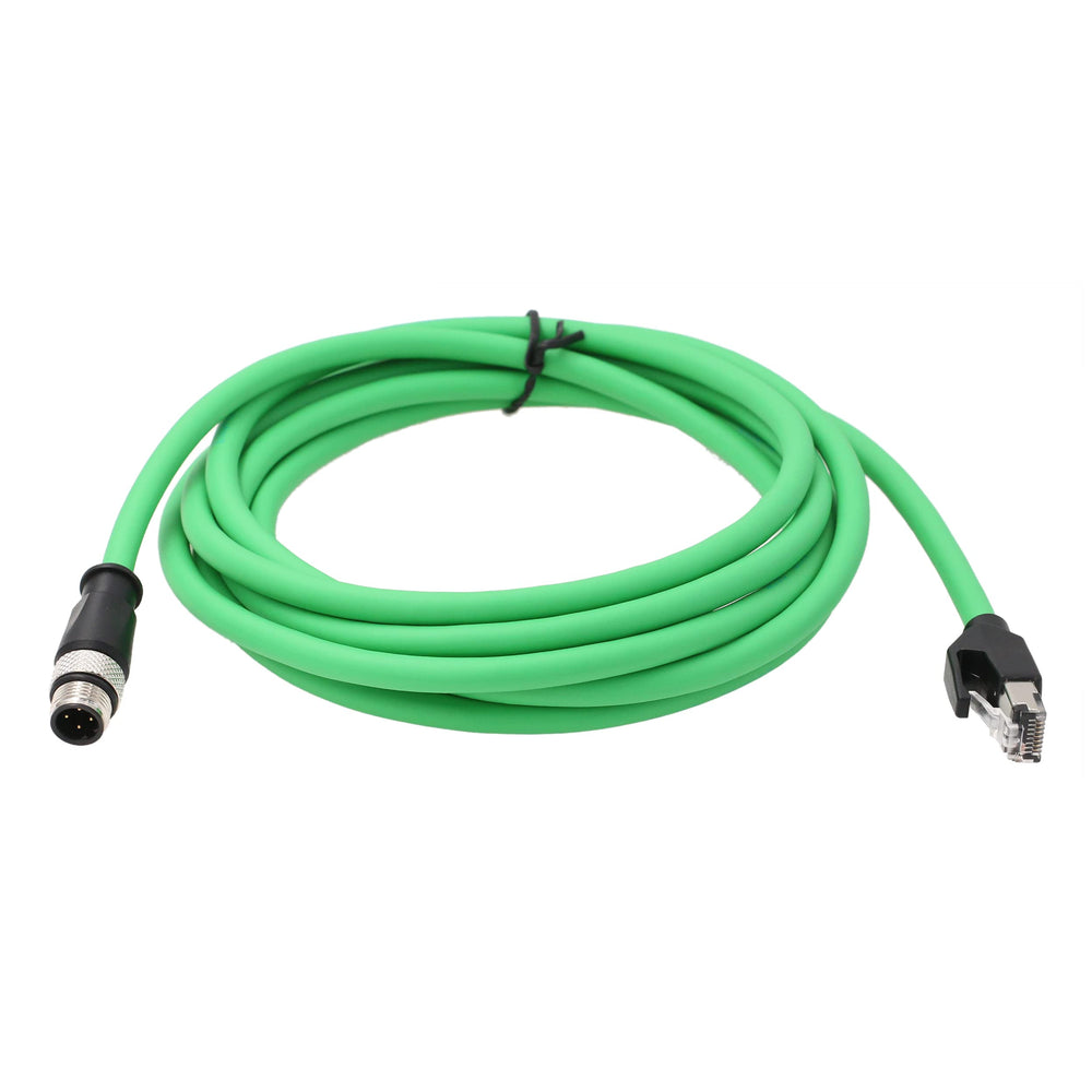 HangTon M12 4 Pin D-Coded Male to RJ45 Ethernet Cat5e N