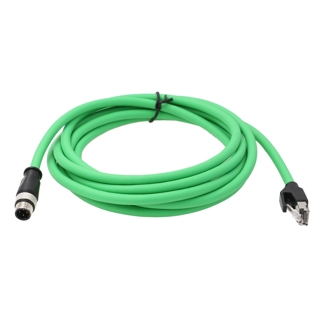HangTon M12 4 Pin D-Coded Male to RJ45 Ethernet Cat5e N