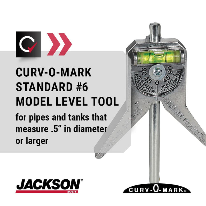 Jackson Safety Pipe Marker Centering Tool - Standard 4 Y-Type Head, Measure Pipes 0.5 and Above - Curv-O-Mark Standard 6