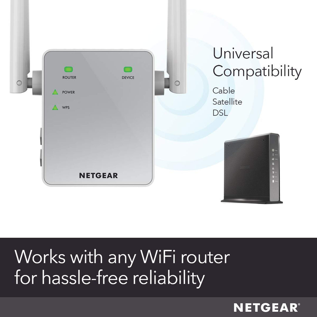 Wi-Fi Range Extender EX3700 - Coverage Up to 1000 Sq Ft and 15 Devices with AC750 Dual Band Wireless Signal Booster &amp; Repeater (Up to 750Mbps Speed), and Compact Wall Plug Design