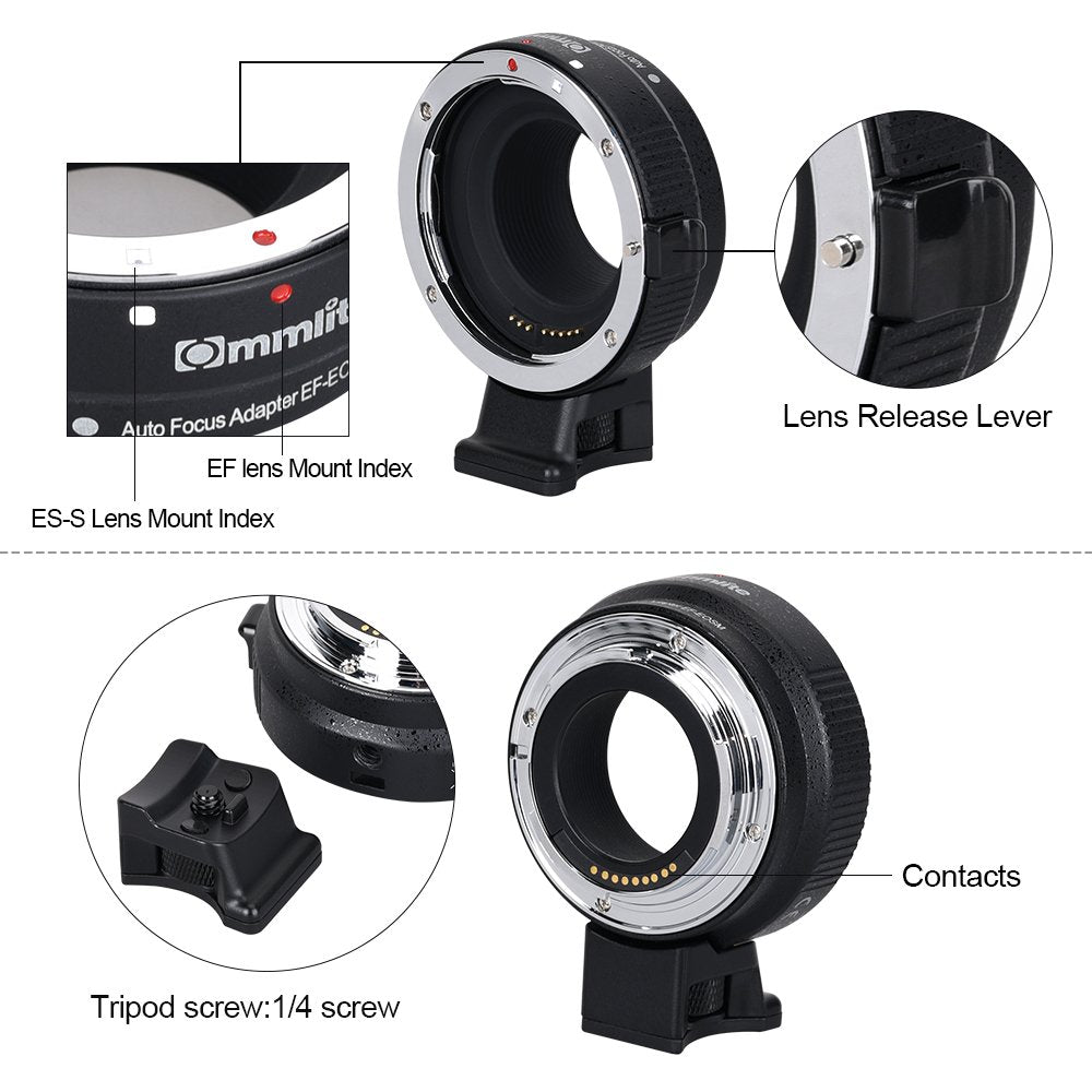 Commlite CM-EF-EOS M Auto-Focus Lens Mount Adapter for 