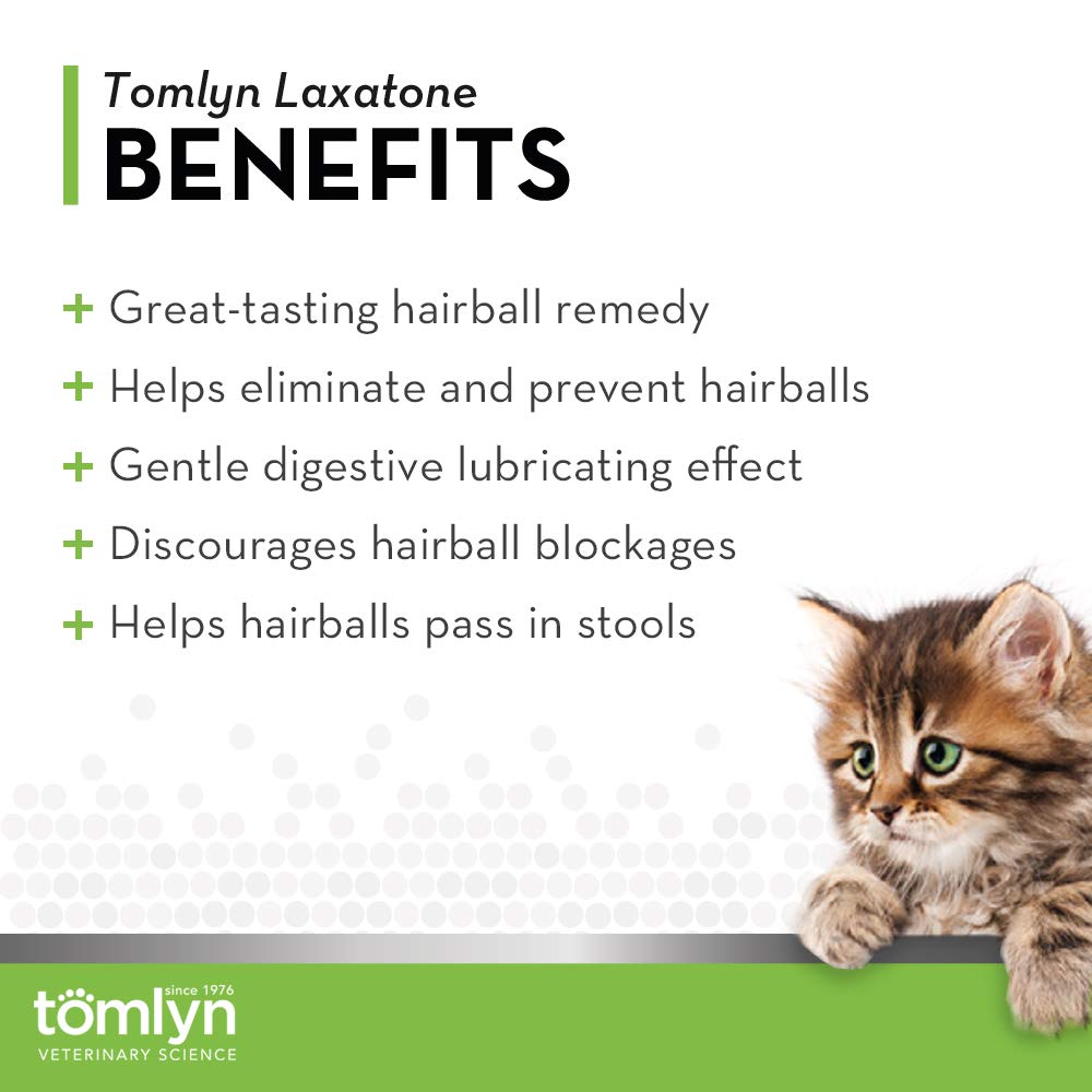 Tomlyn Laxatone Catnip-Flavored Hairball Remedy Gel for Cats, 4.25oz