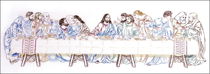 DW2532 Last Supper Stamped Embroidery Kit, 9 by 24-Inch, Stitched in Floss