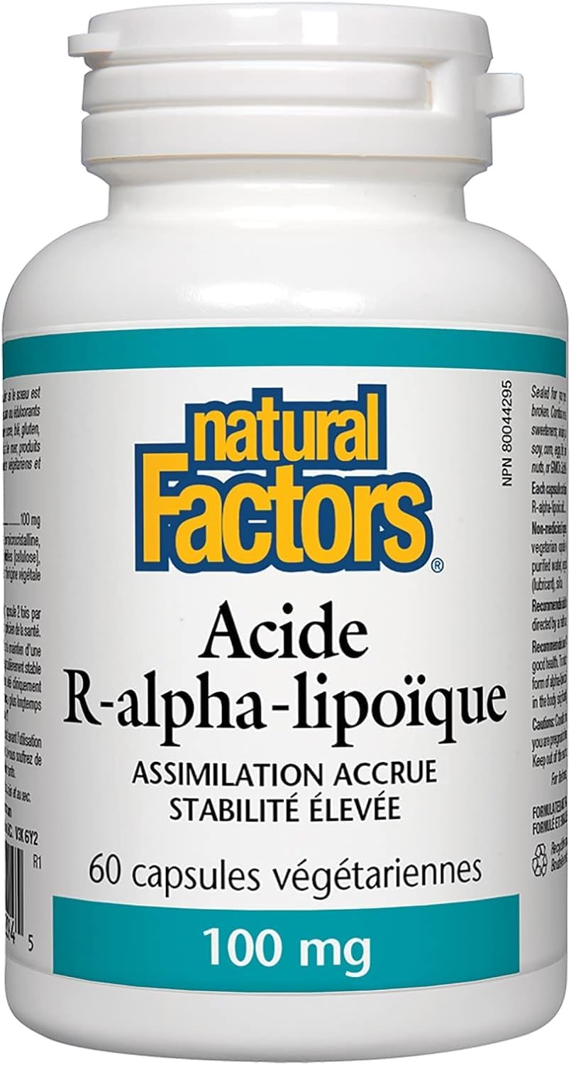 Natural Factors Alpha-lipoic Acid 100mg Capsules, 60-Count