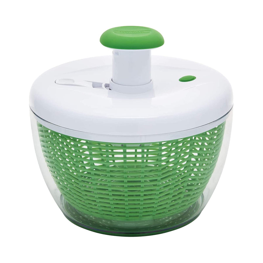 Easy to use pro Pump Spinner with Bowl, Colander and Built in draining System for Fresh, Crisp, Clean Salad and Produce, 6.6 quart, Green