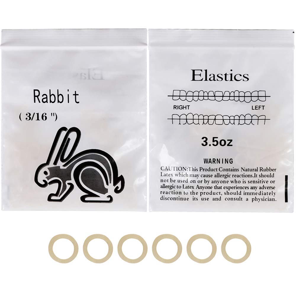 Dental Orthodontic Rubber Bands Orthodontic Elastic Orthodontic Supply (3/16, 3.5 Oz)