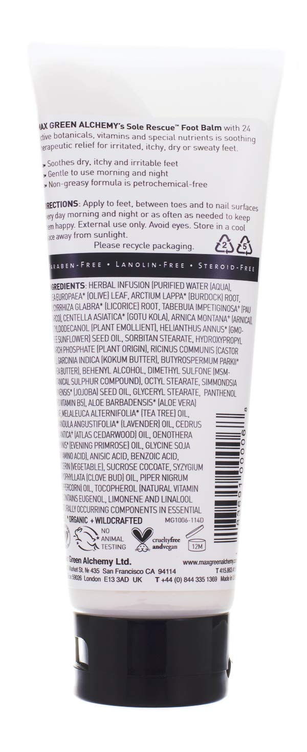 Organic Formula Sole Rescue Foot Balm Tube (4 Ounces)