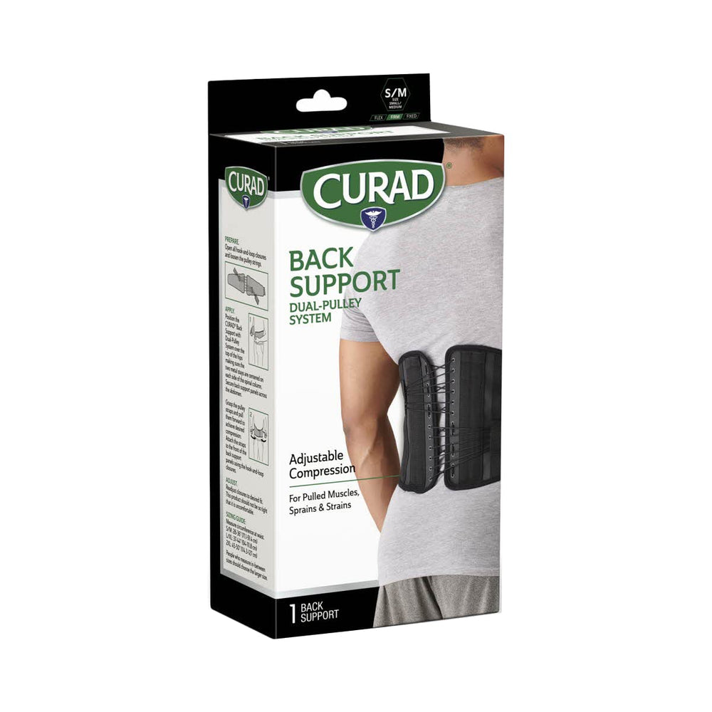 Curad Back Support with Dual-Pulley System, Small/Mediu