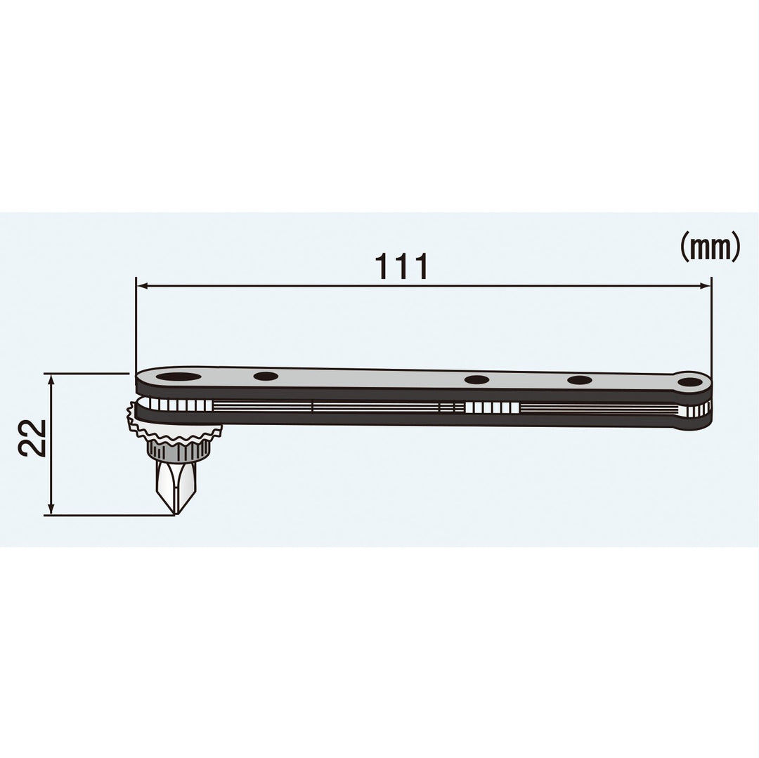 Engineer DR-55 Low Profile Right Angled Ratchet Screwdr