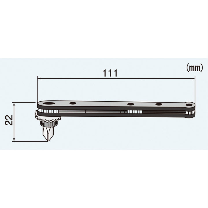 Engineer DR-55 Low Profile Right Angled Ratchet Screwdr