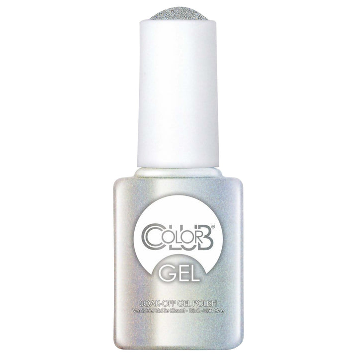 Color Club Fairytale Ending Nail Gel Silver and White Micro Glitter Color Polish.5 fl oz (15 mL)