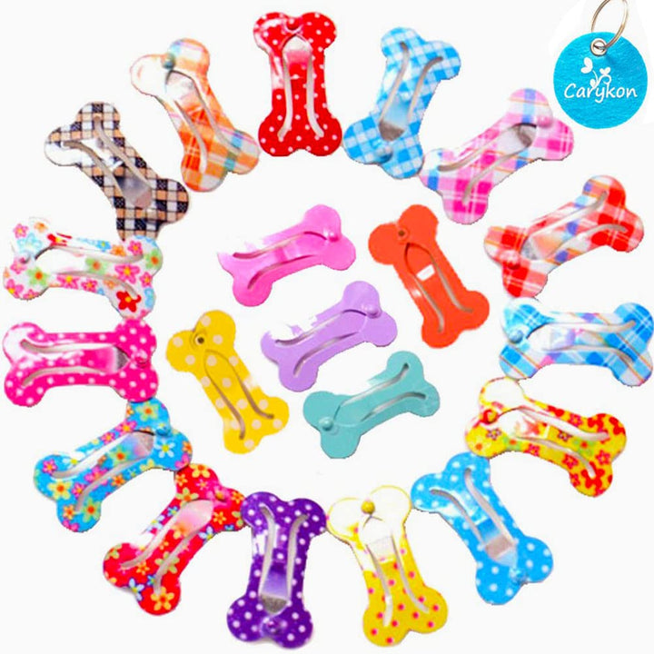 Cute 1 Mini Pet Hair Clip - Pack of 20, assorted colors
