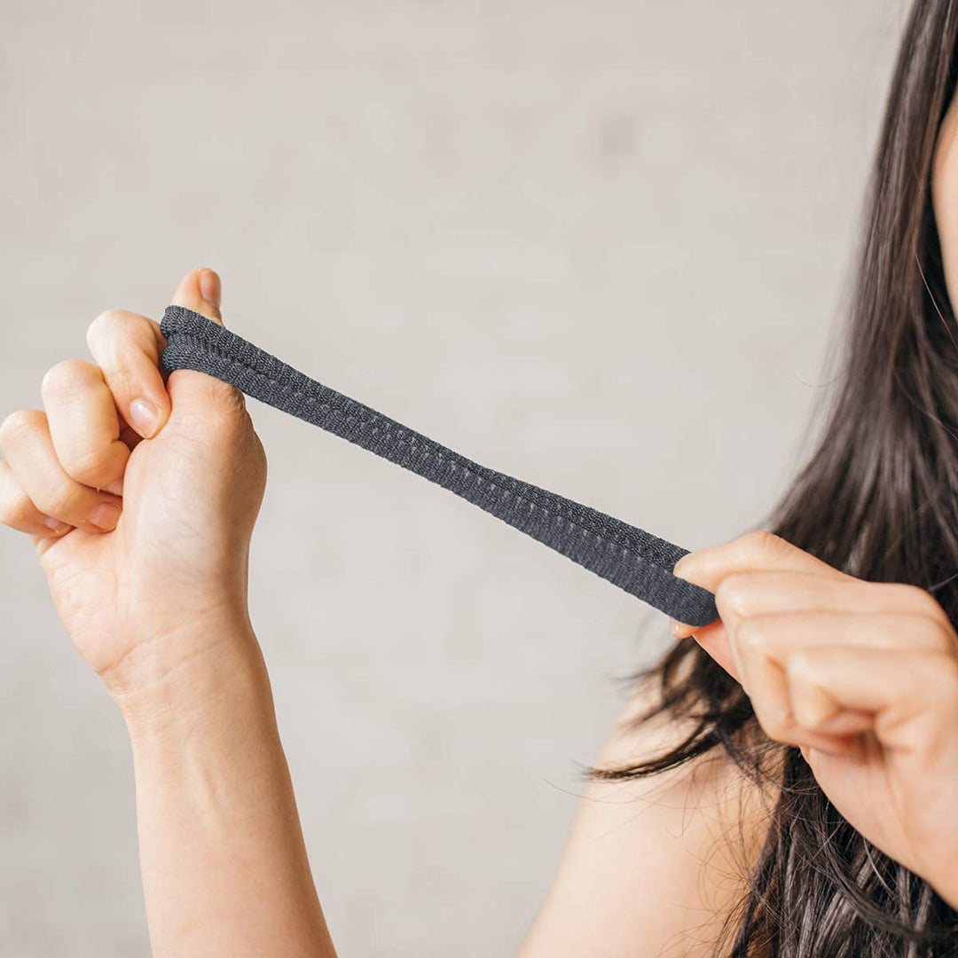 - The Ultimate Hair Ties for Thick Heavy or Curly Hair. No Slipping Damage Breaking or Stretching Out. Seamless Ponytail Holders Scrunchies Sports Hair Ties for Thick Hair (Dk Gray 3 Pcs)