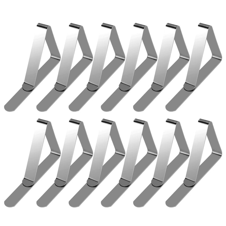 12 Pcs Picnic Tablecloth Clips for Outdoor Tables, Premium Table Cloth Clip Holders, Thick Picnic Table Clips for Dining Tables, Metal Table Cloth Holding Clip, Cover Clamps for Tablecloths HAHAYOO