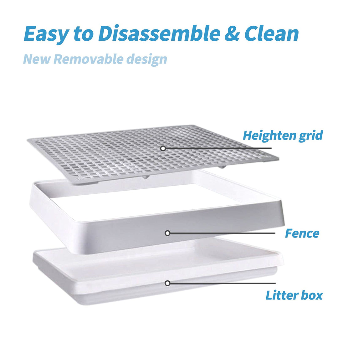 Rabbit Large Litter Box, Guinea Pig Training Pan Cage with Toilet Tray, Ideal for Rats, Ferret, Bunny Small and Medium Animals (Medium)