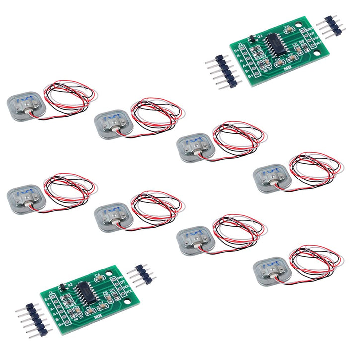8pcs Load Cell 50kg Weight Sensor Half Bridge Strain Gauge Human Body Digital Scale + 2pcs HX711 Amplifier AD Module for Arduino