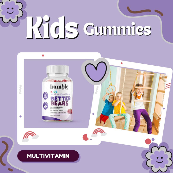 Humble Wellness Better Bears Kids Multivitamin - Raspbe