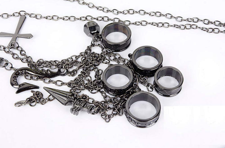 Anime Kurapika 5 Rings Chain Charms Alloy Bracelet Cosplay Costume