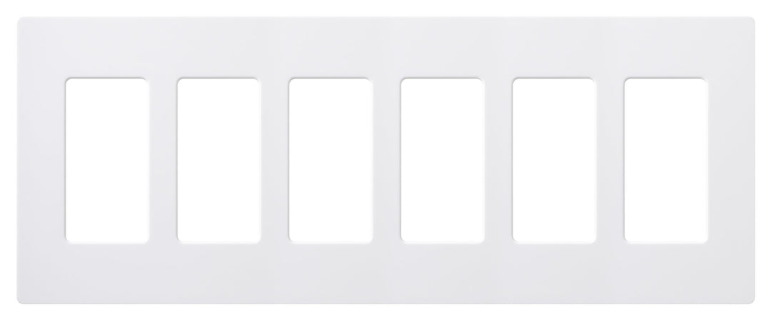 Electronics CW-6-WH Claro 6-Gang Wallplate, White