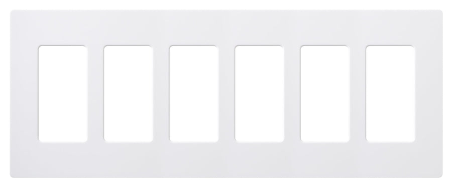 Electronics CW-6-WH Claro 6-Gang Wallplate, White