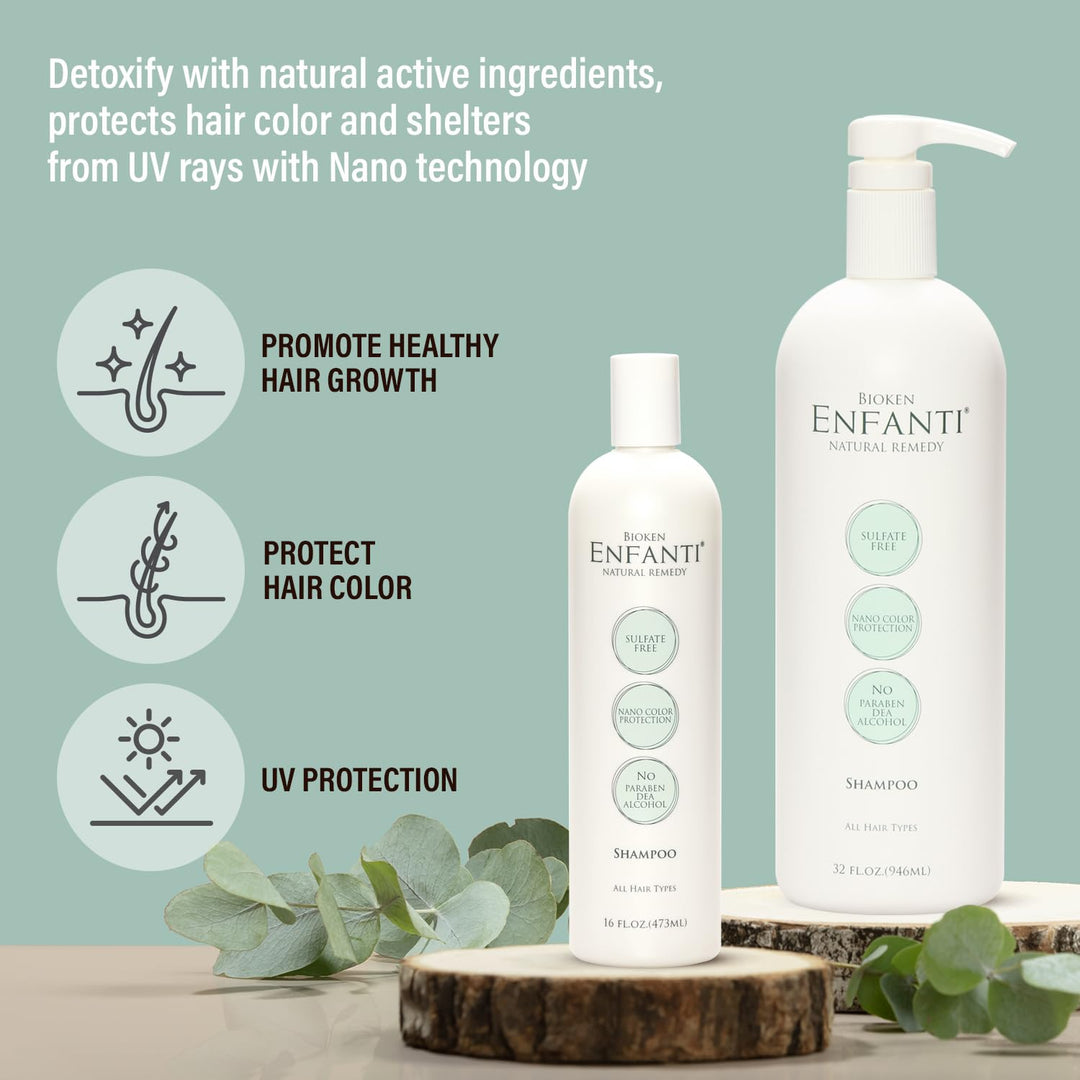 Enfanti Shampoo for All Hair Types - 32 oz