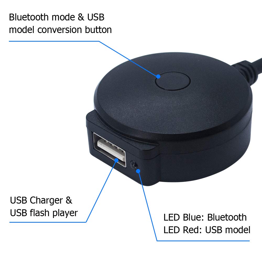 Bluetooth Adapter Compatible with Mercedes Benz MMI Port Cell Phone Apple iPhone iPod Android Capable Devices Play HiFi Music