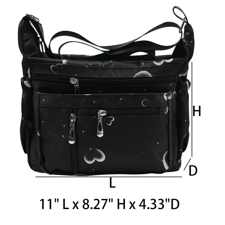 Purses and Shoulder Handbags for Women Crossbody Bag Messenger Bags (Floral-Heart)