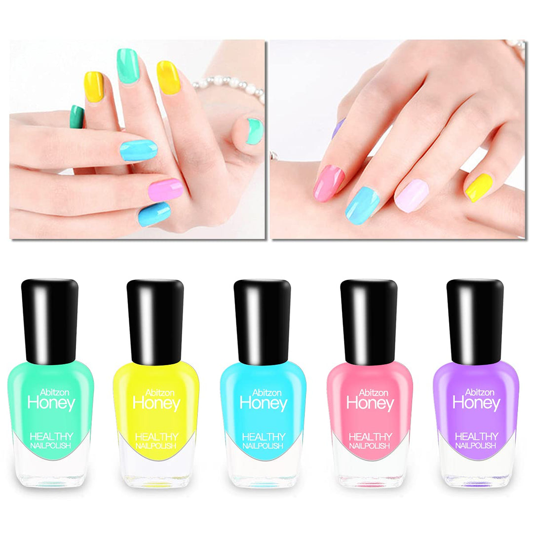 NEW Nail Polish Set (10 Bottles) - Non-Toxic Eco-Friendly Easy Peel Off &amp; Quick Dry Water Based Nail Polish