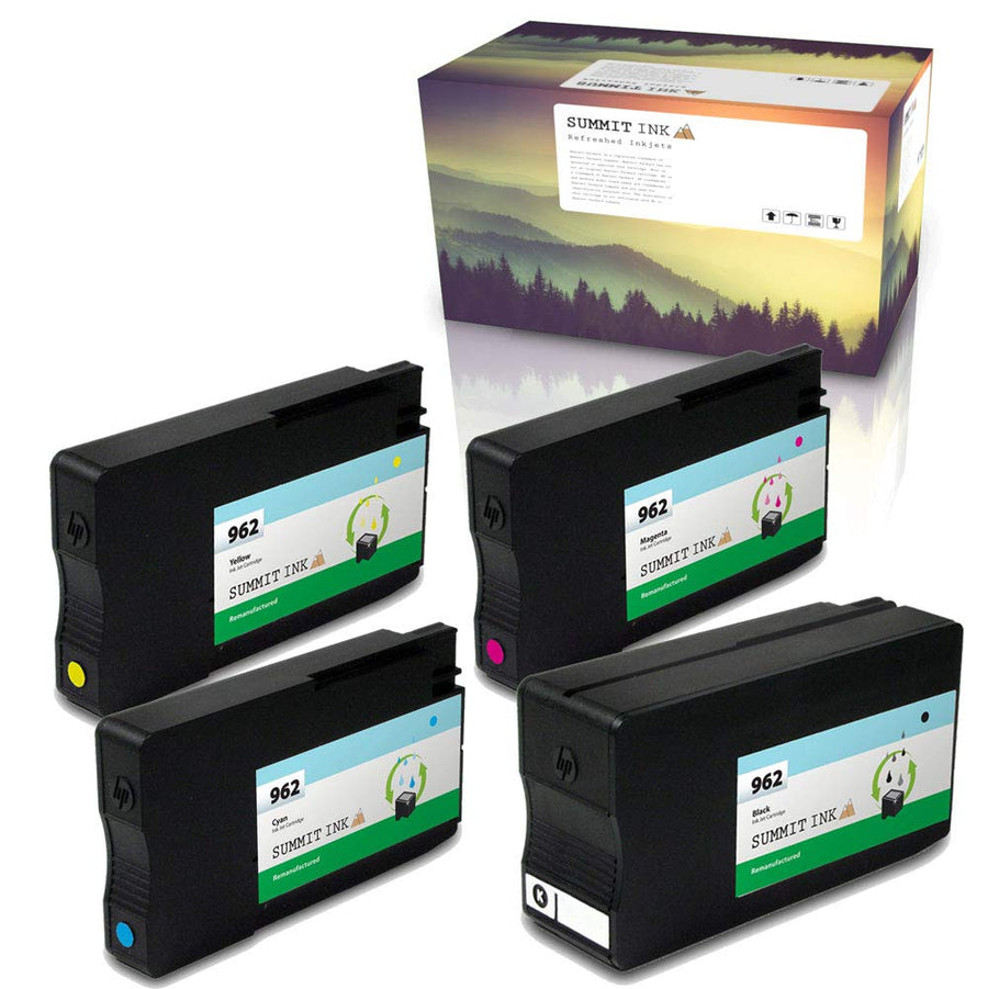 Remanufactured Ink Cartridge Replacement 4 Pack for HP 962 for OfficeJet Pro 9010 9015 9016 9018 9020 9025