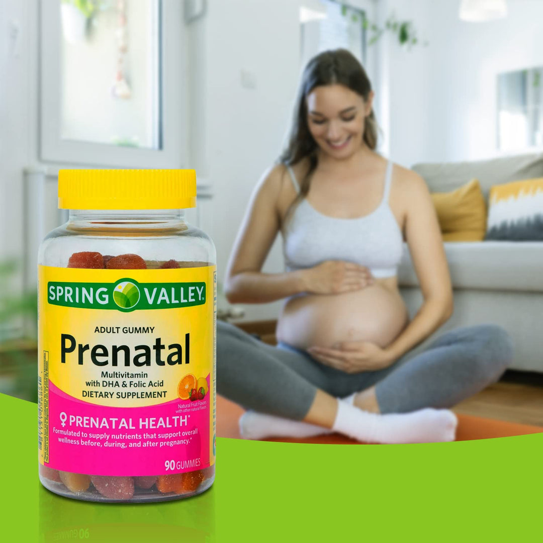 Spring Valley Prenatal Multivitamin Gummies, 90 Ct Bundle with Exclusive Vitamins &amp; Minerals - A to Z - Better Idea Guide (2 Items)