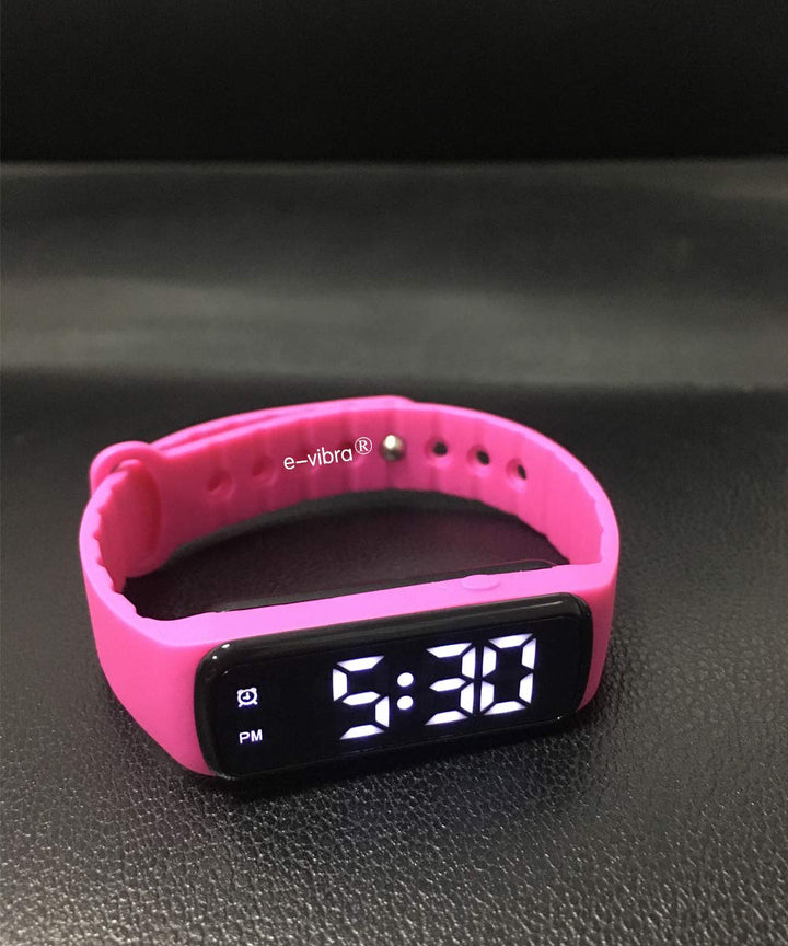 8 Alarm Vibrating Alarm Watch Medical Reminder Watch - with Timer and 8 Daily Alarms (Hot Pink - Large)