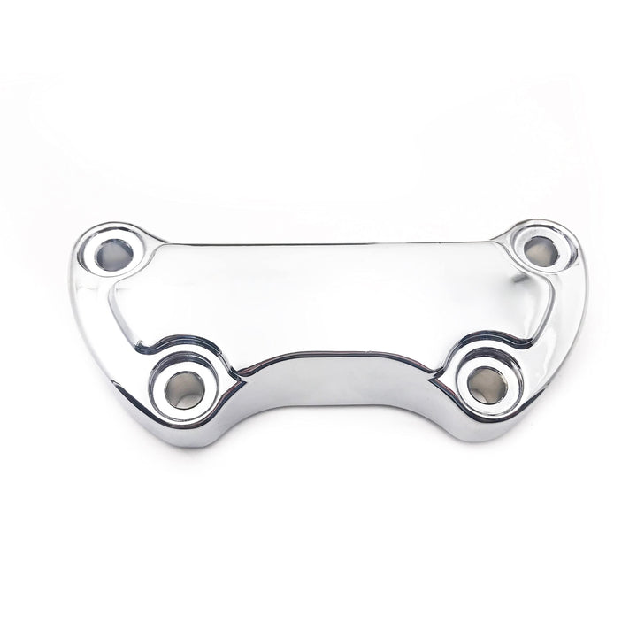 MT446-002- Chrome Scalloped Handlebar Riser Clamp Compatible with Harley Sportster 883 Dyna Super Glide