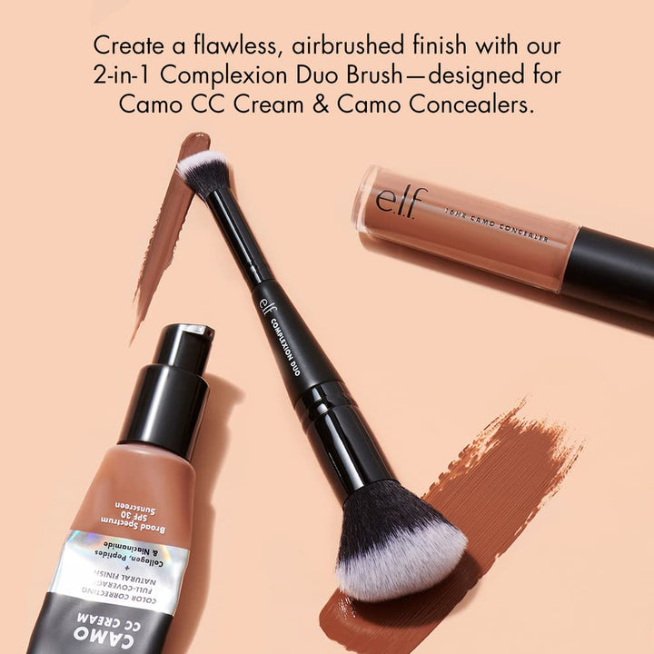 Complexion Duo Brush, Foundation &amp; Concealer Applicator, Airbrushed finish