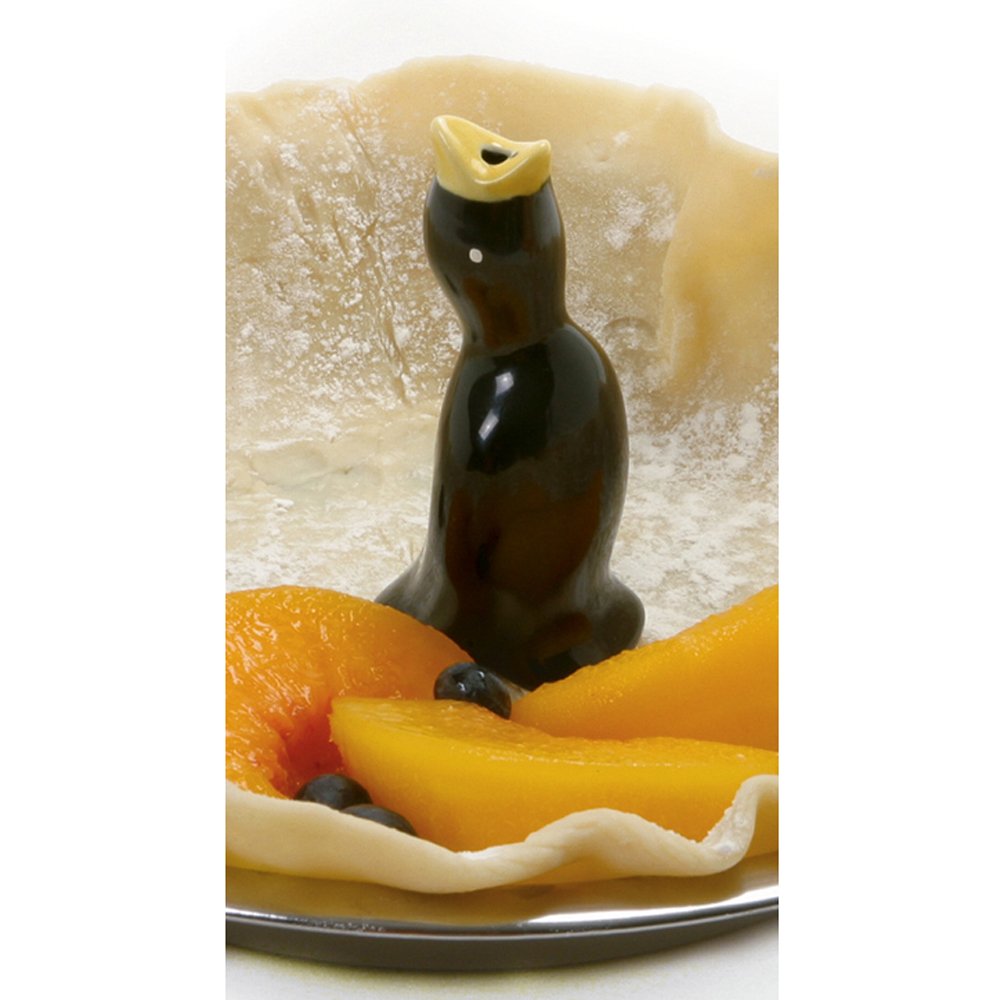 Norpro Ceramic Pie Bird, 4in/10cm tall, Black